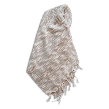 Pläd Natur Vit/beige